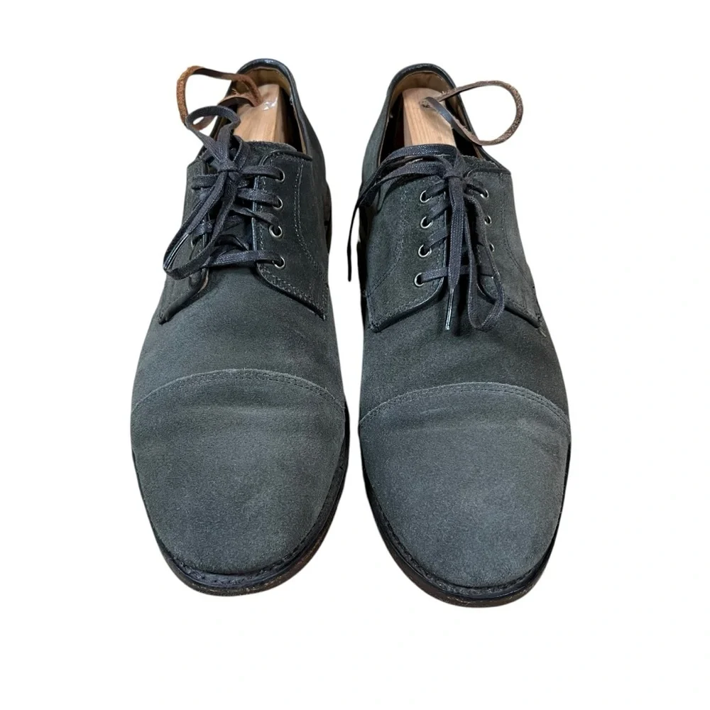 Allen Edmonds Barrett Gray Suede Cap‎ Toe Dress Shoes Men’s 9.5 D